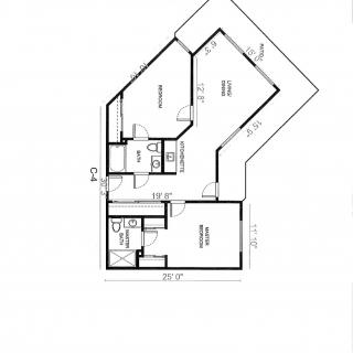 A detailed floor plan of a home layout.