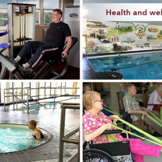 Exploring various health and wellness activities for seniors, including exercise machines, aquatic therapy, and strength training.