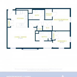 A detailed floor plan of a residential layout.