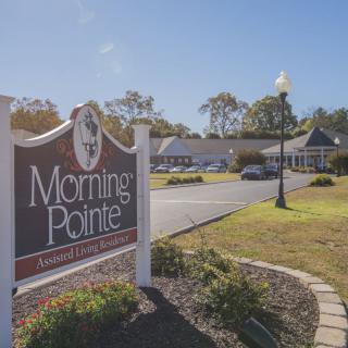 Morning Pointe assisted living facility with a welcoming outdoor setting.