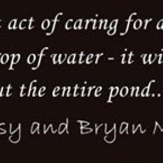 An inspirational quote about the impact of caring.