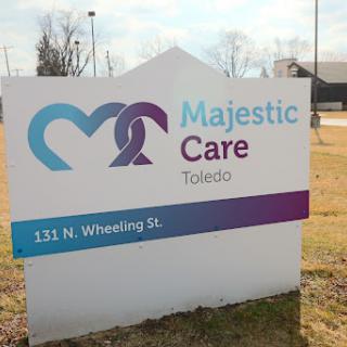 Signage for Majestic Care located in Toledo, Ohio.
