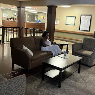 A cozy lounge area with comfortable seating, perfect for relaxation and casual conversations.
