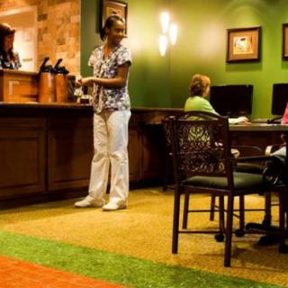 People enjoying a casual time in a cozy cafe setting.