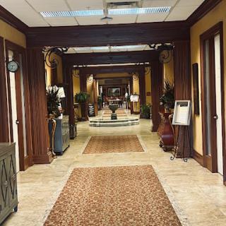 A beautifully designed hallway featuring elegant decor and a welcoming atmosphere.