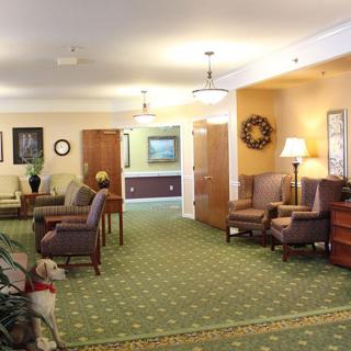 A cozy living room with comfortable seating and warm decor.