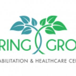 Logo of a rehabilitation and healthcare center featuring leafy design.