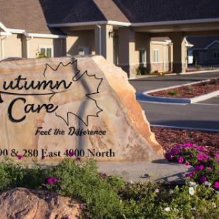 Welcoming entrance sign for Autumn Care, showcasing the facility's commitment to quality care.