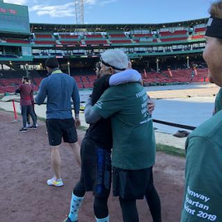 Celebrating camaraderie at the baseball field.
