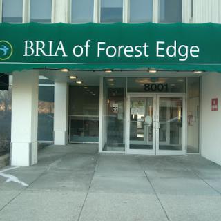 The entrance of BRIA of Forest Edge, a healthcare facility.