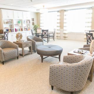 A bright and modern living room with comfortable seating and stylish decor.