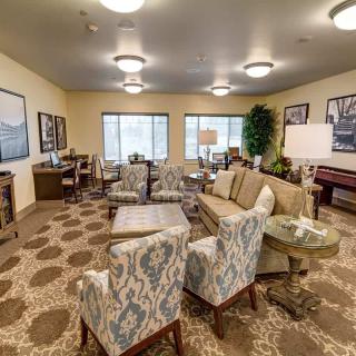 A cozy living room with comfortable seating and stylish decor.
