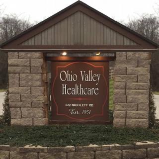 Entrance sign for Ohio Valley Healthcare, showcasing its commitment to community health.