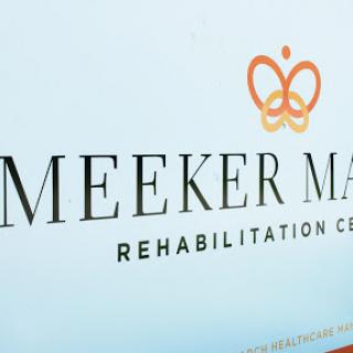 Signage for Meeker Manor Rehabilitation Center.