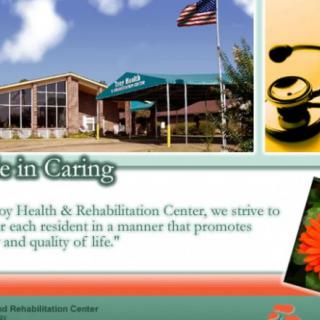 Image of a healthcare and rehabilitation center promoting care and quality of life.