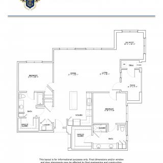 A detailed floor plan of a residential home showcasing the layout of rooms and architectural features.