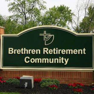 Sign for Brethren Retirement Community.