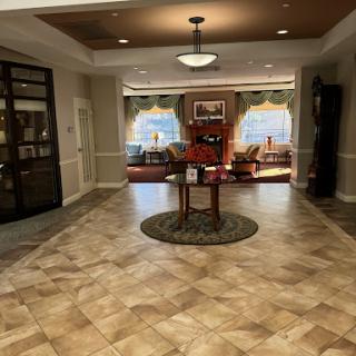 A welcoming lobby area featuring comfortable seating and elegant decor.