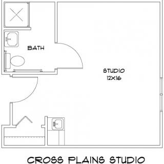 Cross Plains Studio Apartment Floor Plan