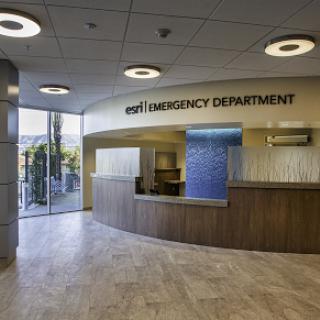 A modern and welcoming entrance to an emergency department.