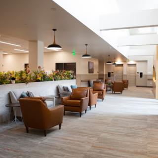 A modern and inviting lobby space with comfortable seating and abundant natural light.