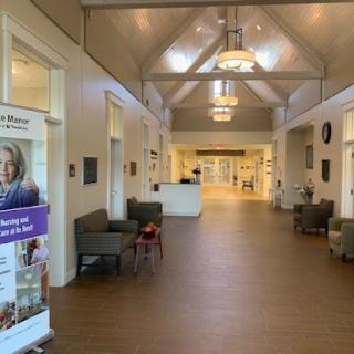 A welcoming lobby with comfortable seating and bright lighting.