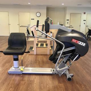 A specialized exercise machine designed for rehabilitation and fitness training.