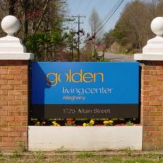 An outdoor sign for the Golden LivingCenter facility.