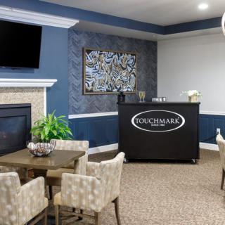 A modern reception area with comfortable seating and a welcoming atmosphere.