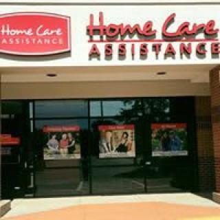 Front view of a 'Home Care Assistance' storefront.