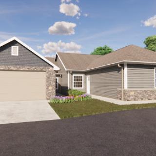 A beautifully designed residential home showcasing contemporary architecture and well-maintained landscaping.