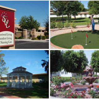 A glimpse into a vibrant senior living community featuring recreational spaces, garden areas, and outdoor activities.