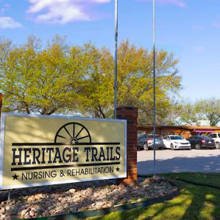 Entrance of Heritage Trails nursing home, showcasing the facility's welcoming environment.