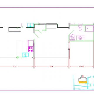 A detailed floor plan illustrating the layout of a building.
