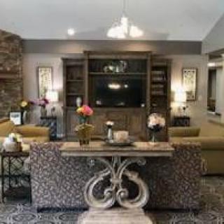 A beautifully designed living room with elegant furnishings and a cozy atmosphere.