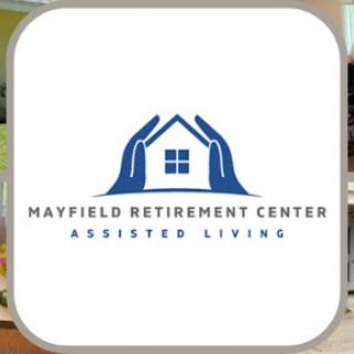 Logo of Mayfield Retirement Center, emphasizing care and support for residents.