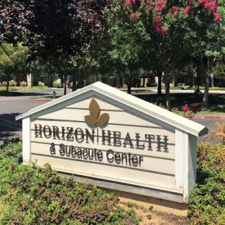 Welcome sign for Horizon Health, a healthcare facility.
