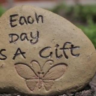 A reminder that each day is a precious gift, beautifully engraved on a stone.