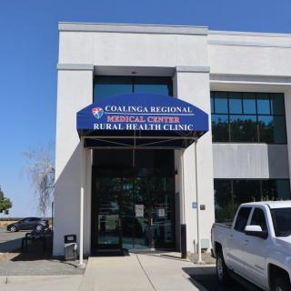 Entrance of Coalinga Regional Medical Center Rural Health Clinic.