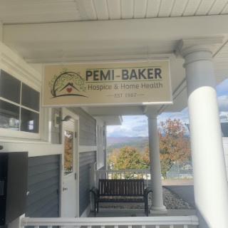 Exterior view of the Pemi-Baker restaurant, showcasing its sign.