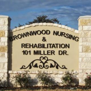 Signage for Brownwood Nursing & Rehabilitation located at 101 Miller Dr.