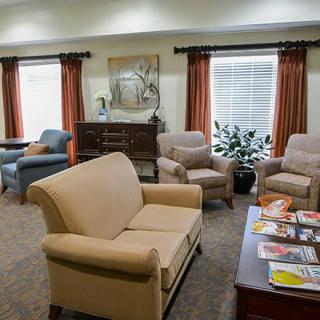 A cozy living room with comfortable seating and tasteful decor.