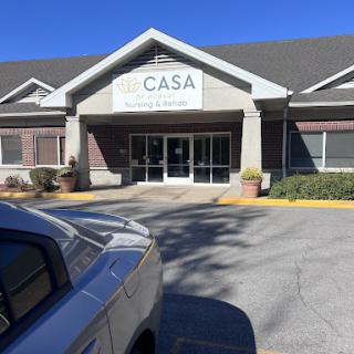 The CASA community center features a welcoming entrance, perfect for local gatherings and events.