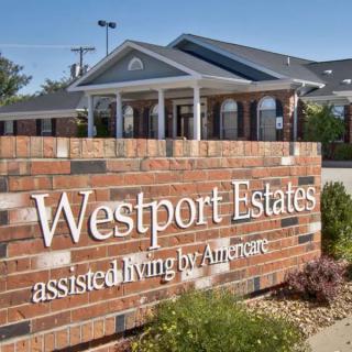 Entrance of Westport Estates Assisted Living facility.