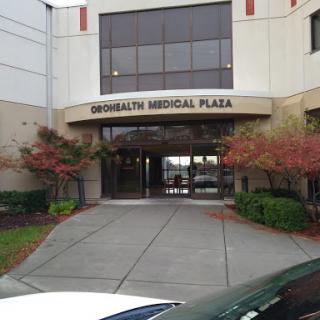 Entrance of the medical plaza showcasing a welcoming front.