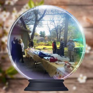 A lively outdoor gathering where people enjoy food and good company.