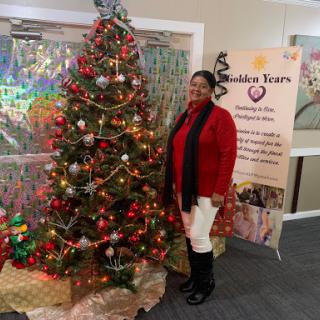 A festive celebration with a beautifully decorated Christmas tree.
