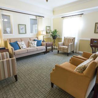A cozy living room with comfortable seating and tasteful decor.