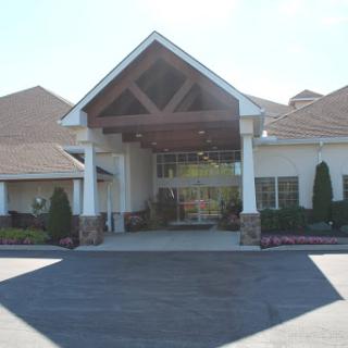 The welcoming entrance of a hospitality establishment.