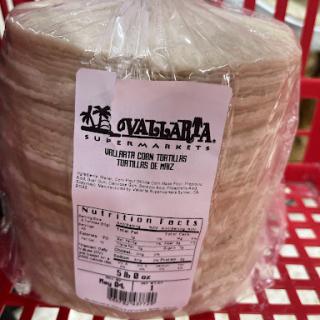 A stack of corn tortillas from the Gualajara brand, ready for cooking and serving.